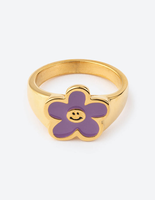 Elevated Faith Lavender Smiley Flower Ring - AVBL MRKT (1)