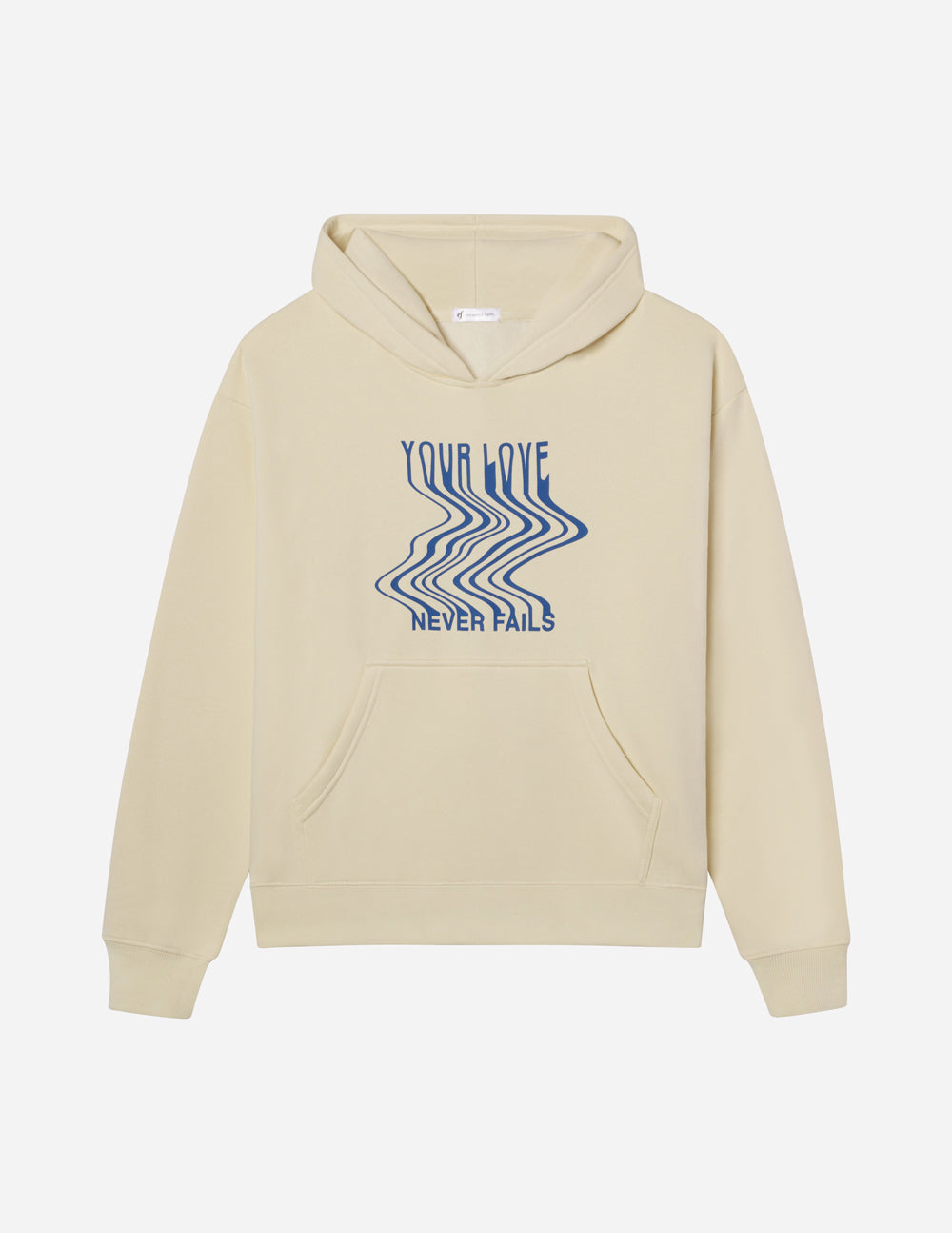 Elevated Faith Love Never Fails Cream Unisex Hoodie - AVBL MRKT (10)