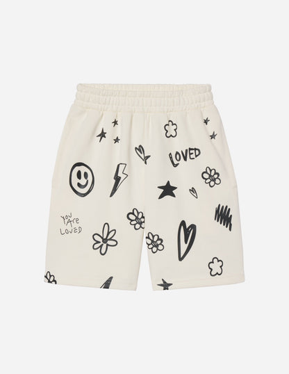 Elevated Faith Loved By God All-Over Cream Unisex Short - AVBL MRKT (6)