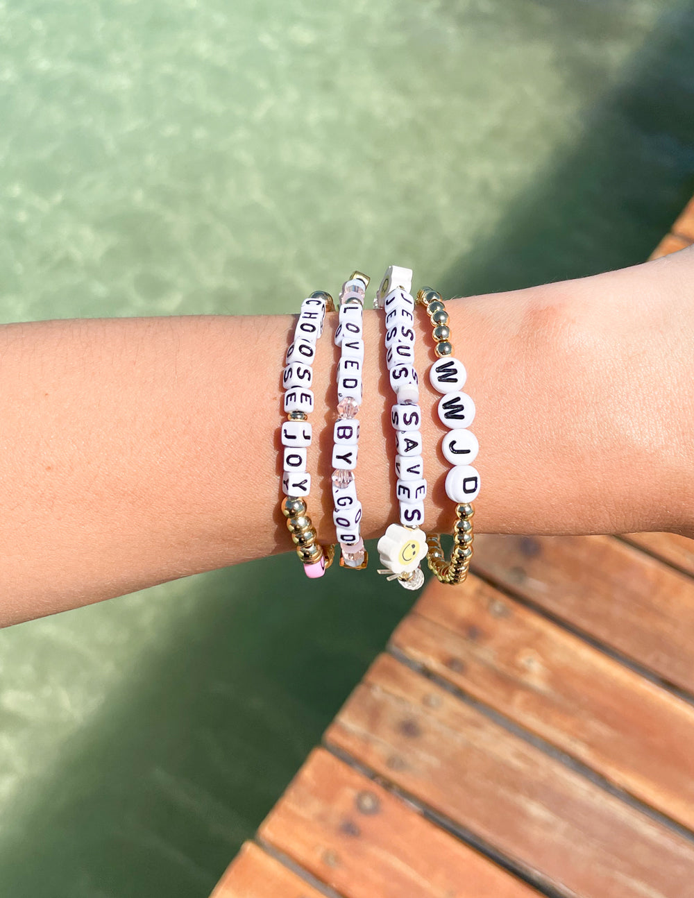 Elevated Faith Loved By God Letter Bracelet - AVBL MRKT (4)