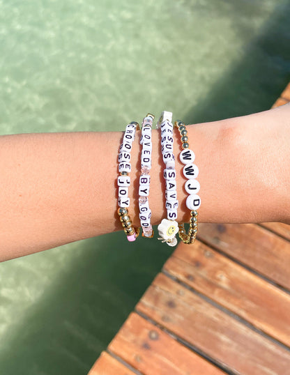 Elevated Faith Loved By God Letter Bracelet - AVBL MRKT (4)