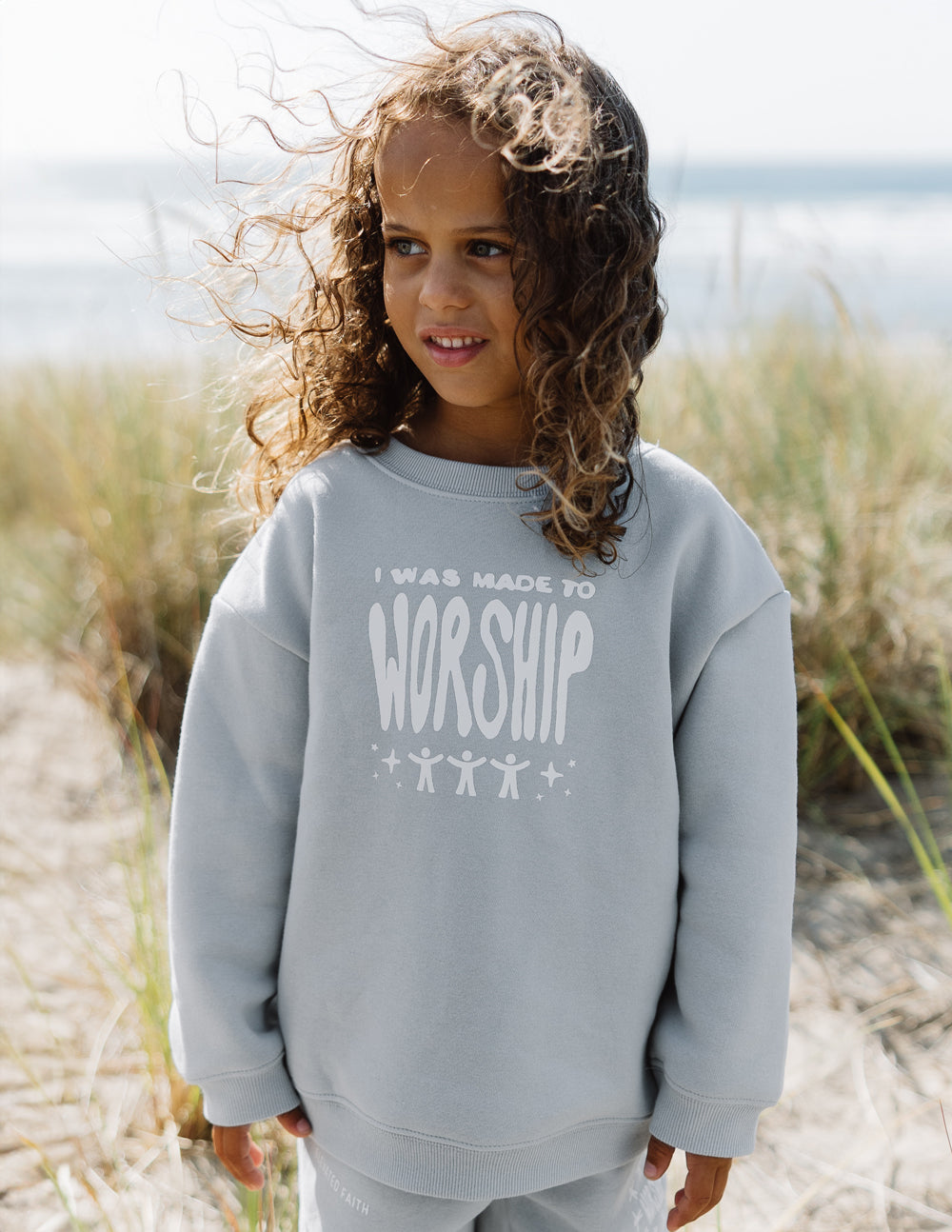 Elevated Faith Made To Worship Kids Crewneck - AVBL MRKT (2)