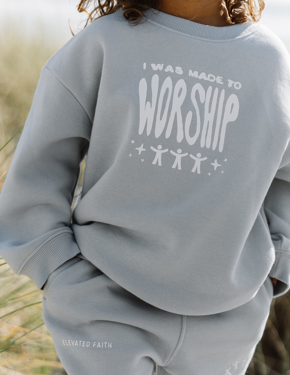 Elevated Faith Made To Worship Kids Crewneck - AVBL MRKT (3)