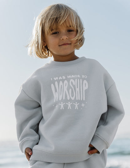 Elevated Faith Made To Worship Kids Crewneck - AVBL MRKT (4)