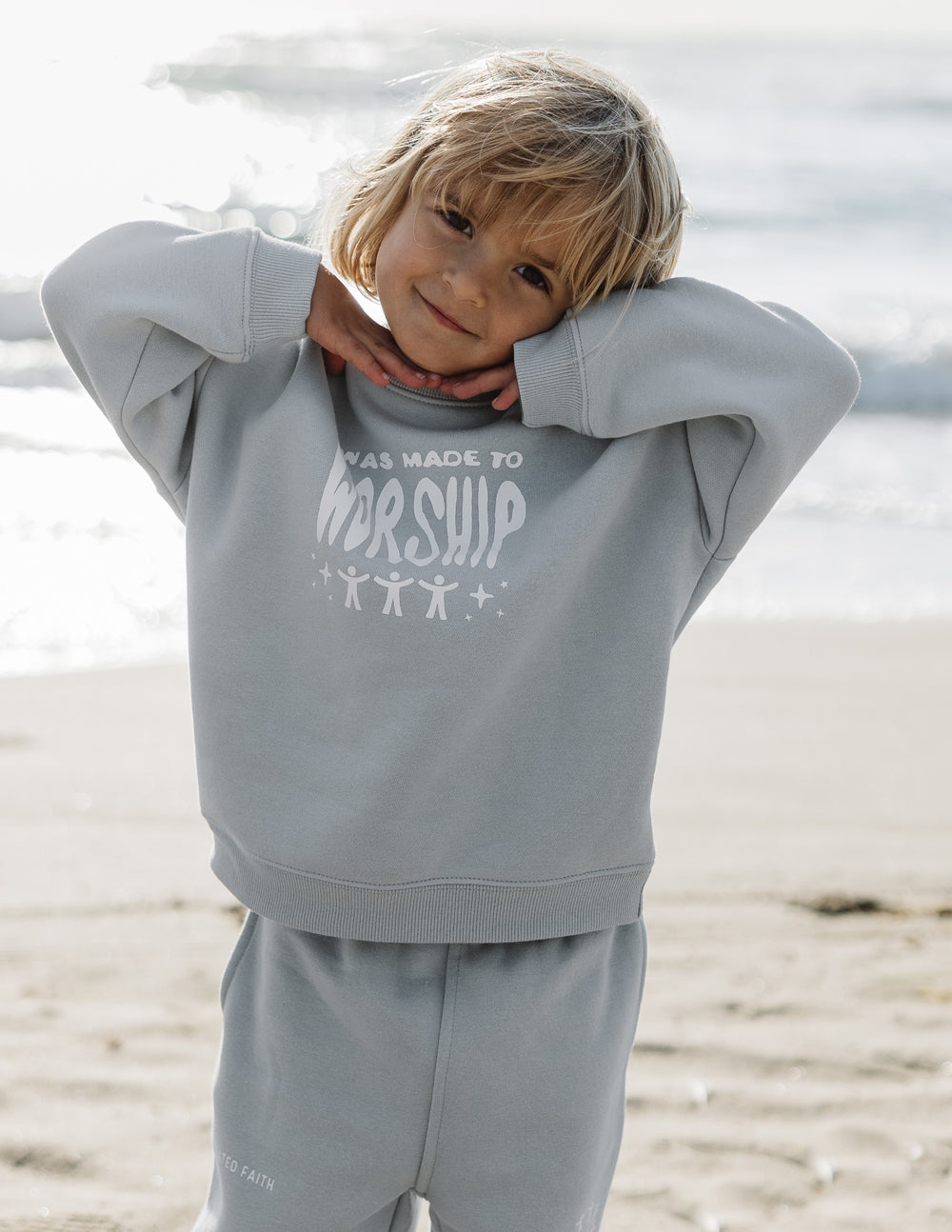 Elevated Faith Made To Worship Kids Crewneck - AVBL MRKT (5)