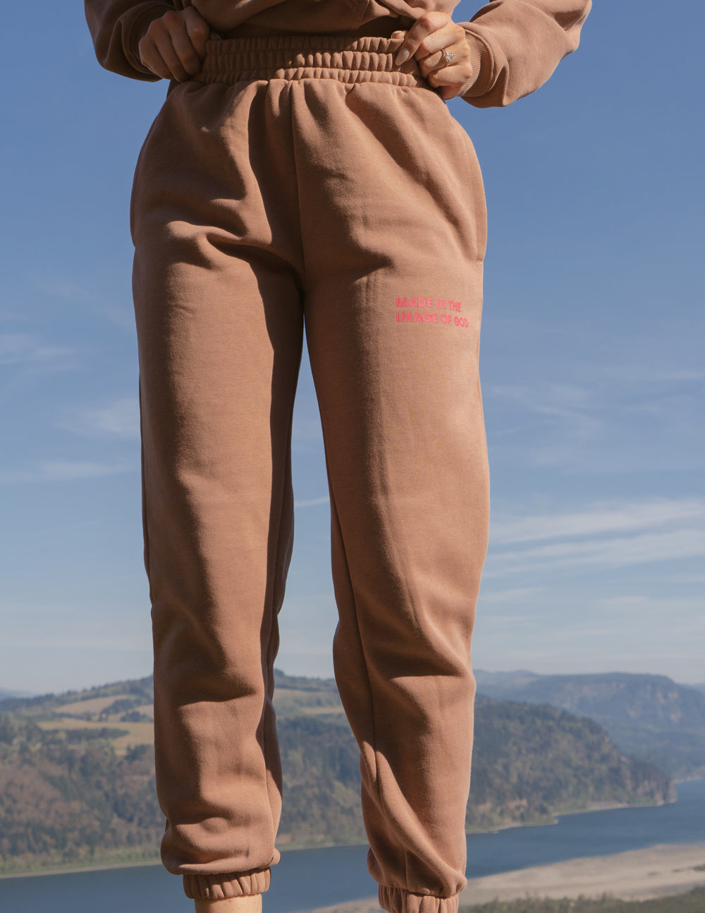 Elevated Faith Made in the Image of God Brown Unisex Sweatpant - AVBL MRKT (3)