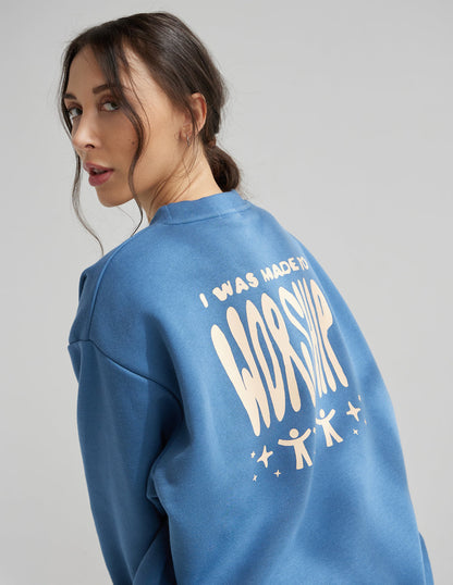 Elevated Faith Made to Worship Unisex Crewneck - AVBL MRKT (4)