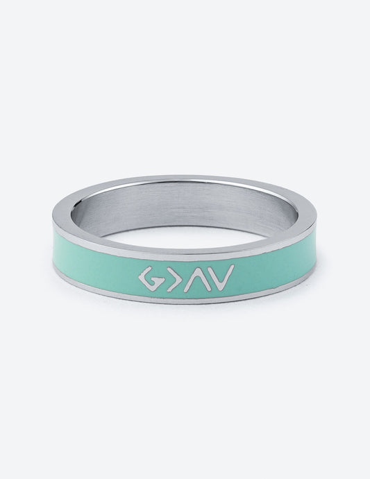 Elevated Faith Mint Enamel Highs and Lows Ring - AVBL MRKT (1)
