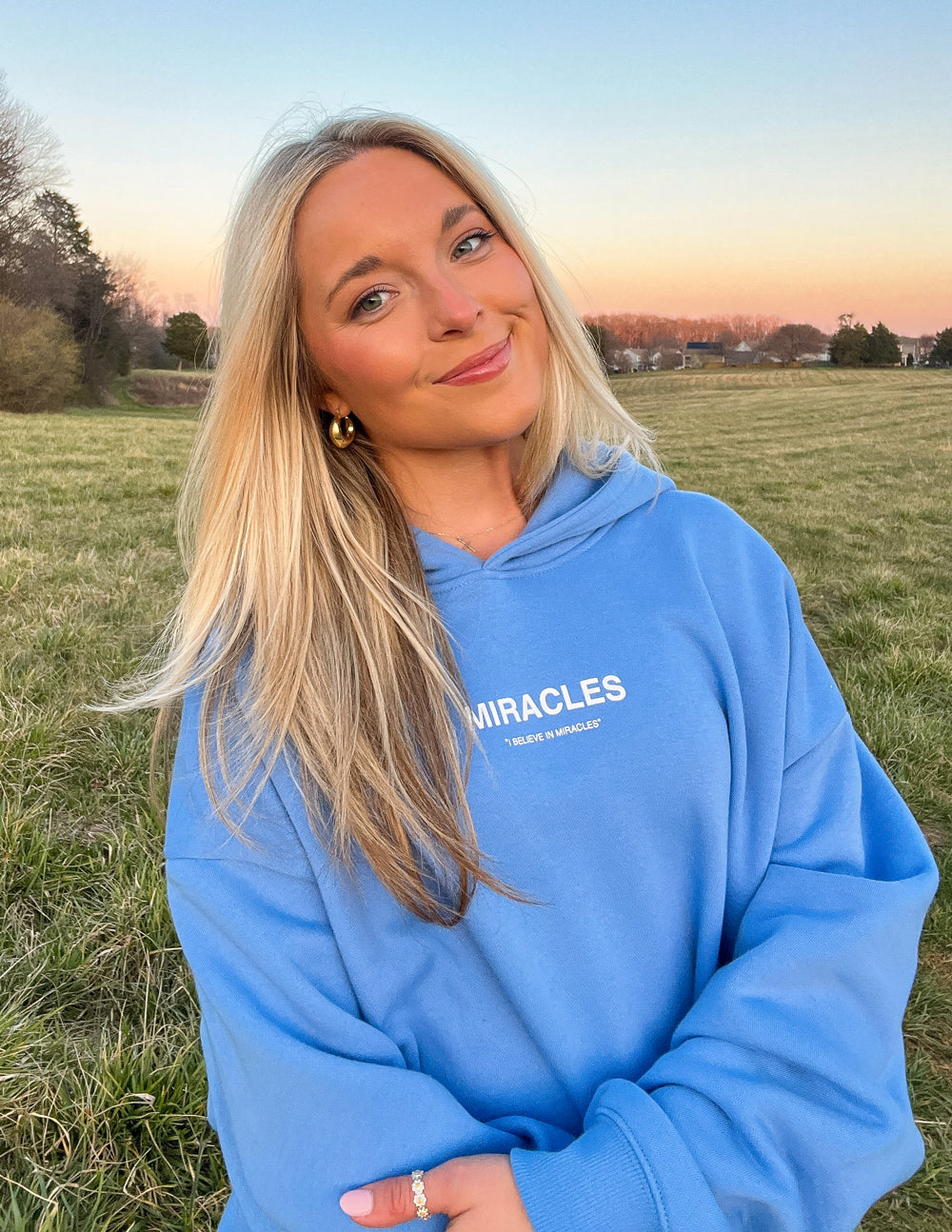 Elevated Faith Miracles Blue Unisex Hoodie - AVBL MRKT (4)