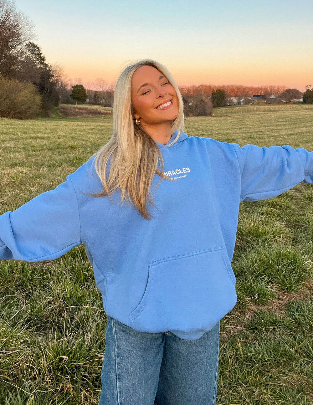 Elevated Faith Miracles Blue Unisex Hoodie - AVBL MRKT (5)