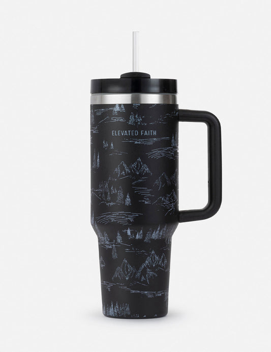 Elevated Faith Mountainscape 40 oz Tumbler - AVBL MRKT (1)