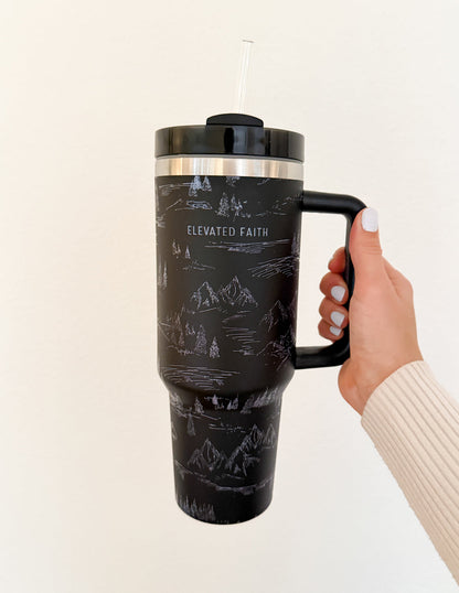 Elevated Faith Mountainscape 40 oz Tumbler - AVBL MRKT (2)