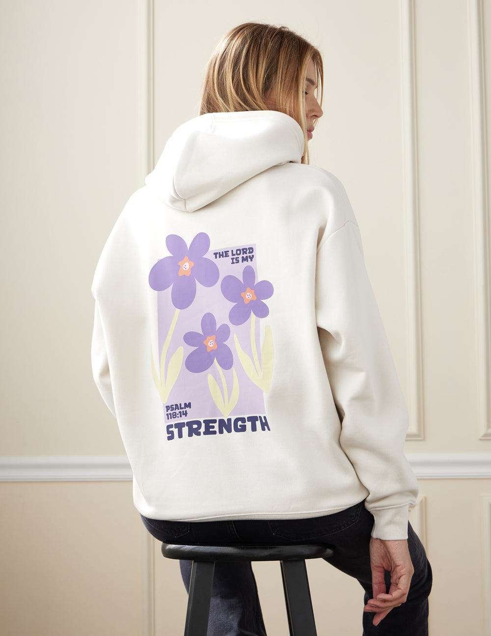 Elevated Faith My Strength Floral Unisex Hoodie - AVBL MRKT (3)
