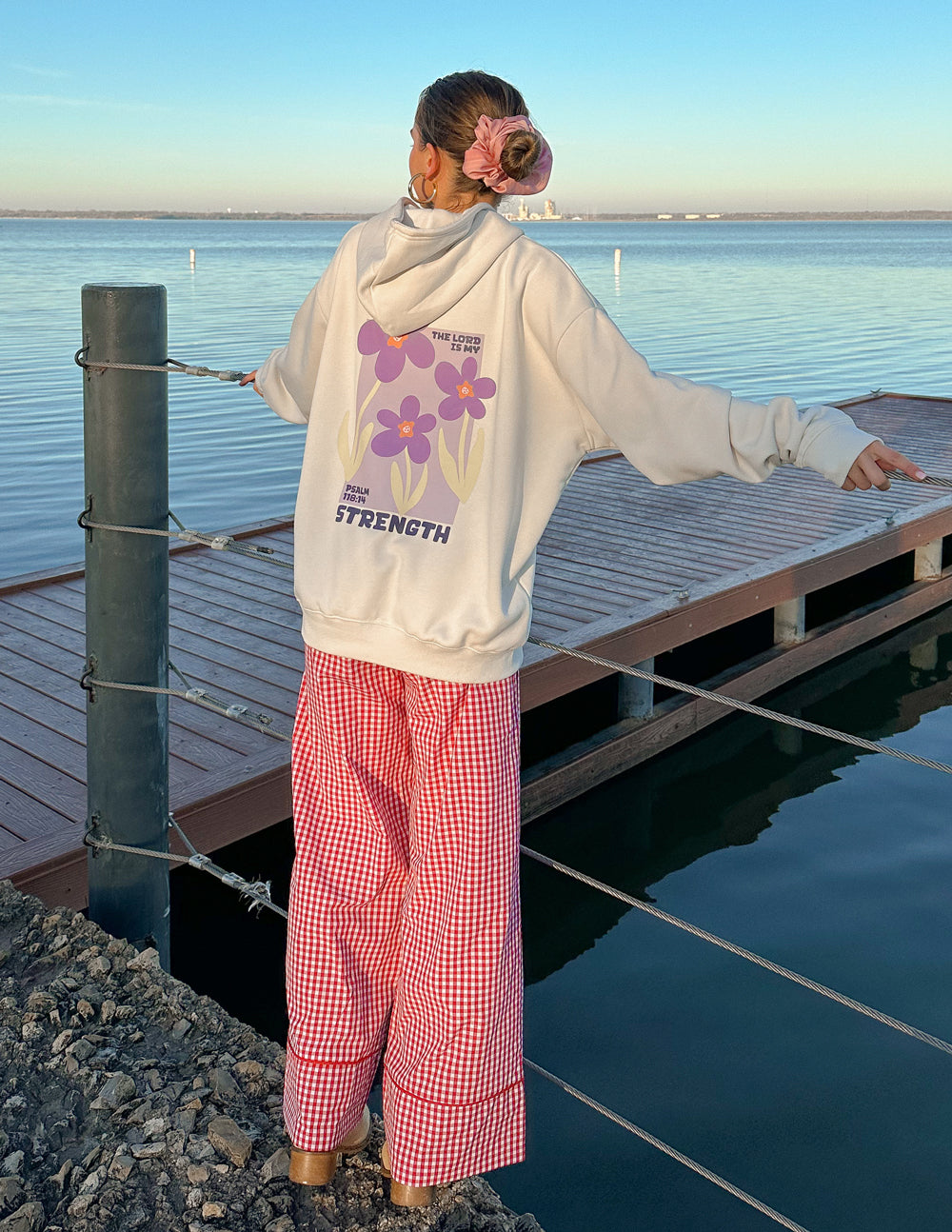 Elevated Faith My Strength Floral Unisex Hoodie - AVBL MRKT (8)