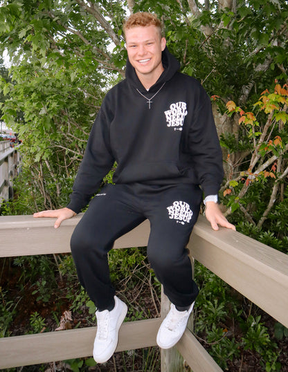 Elevated Faith Our World Needs Jesus Black Unisex Sweatpant - AVBL MRKT (2)