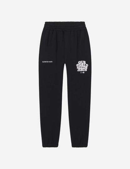 Elevated Faith Our World Needs Jesus Black Unisex Sweatpant - AVBL MRKT (7)