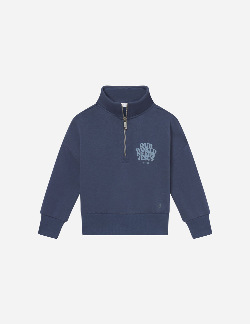 Elevated Faith Our World Needs Jesus Kids Half-Zip - AVBL MRKT (1)