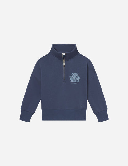 Elevated Faith Our World Needs Jesus Kids Half-Zip - AVBL MRKT (1)