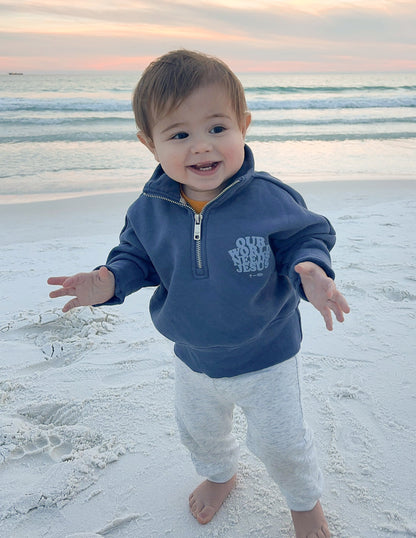 Elevated Faith Our World Needs Jesus Kids Half-Zip - AVBL MRKT (10)