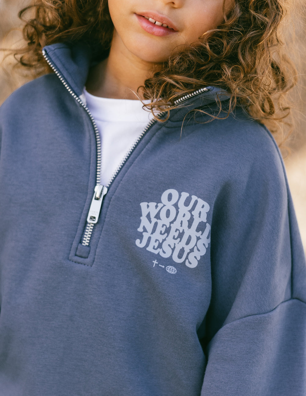 Elevated Faith Our World Needs Jesus Kids Half-Zip - AVBL MRKT (2)
