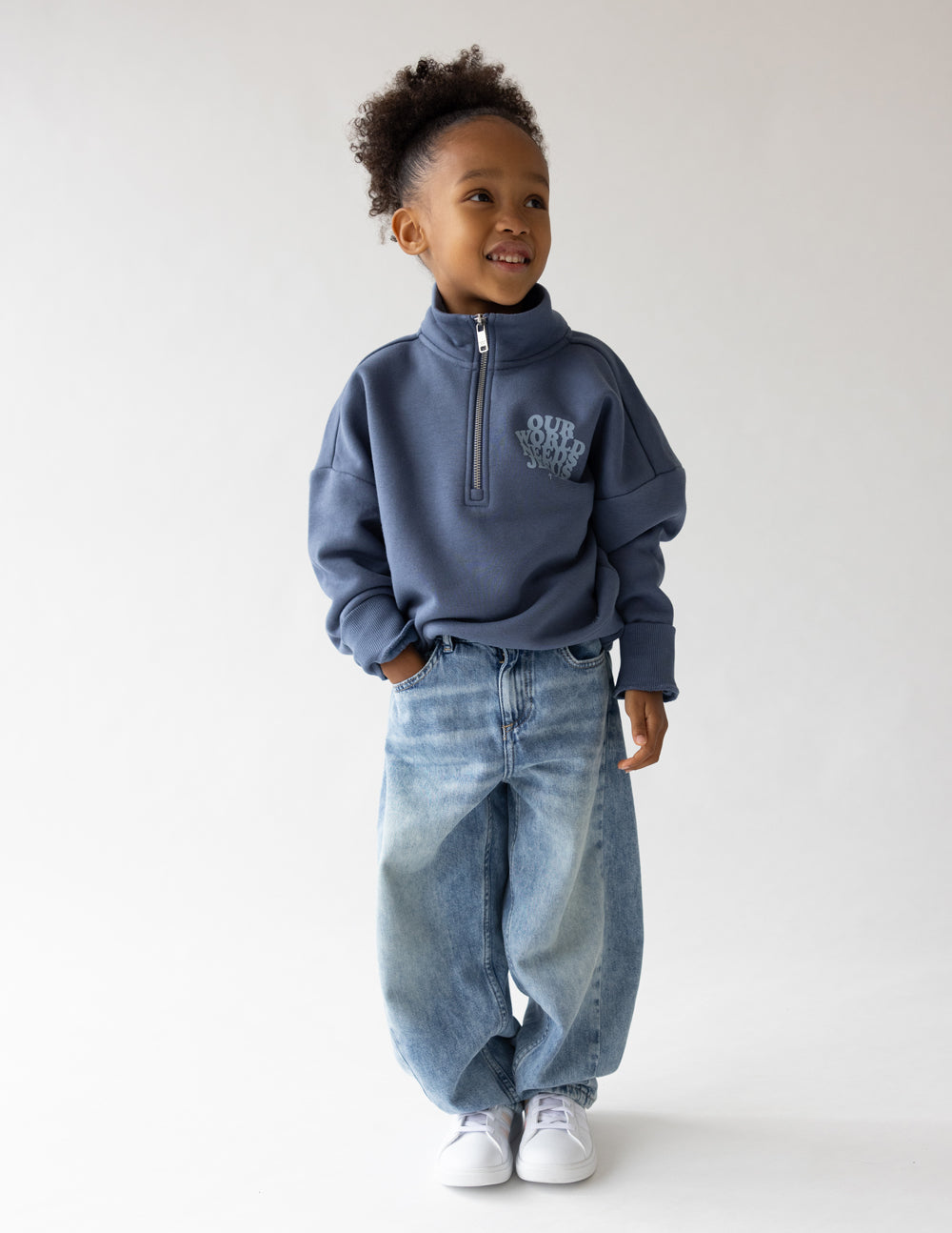 Elevated Faith Our World Needs Jesus Kids Half-Zip - AVBL MRKT (6)