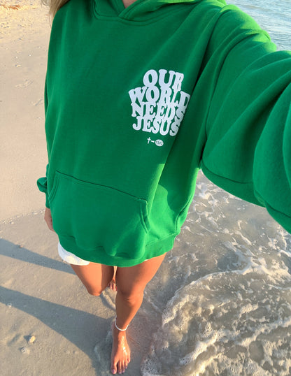 Elevated Faith Our World Needs Jesus Unisex Hoodie - AVBL MRKT (6)