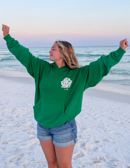 Elevated Faith Our World Needs Jesus Unisex Hoodie - AVBL MRKT (9)