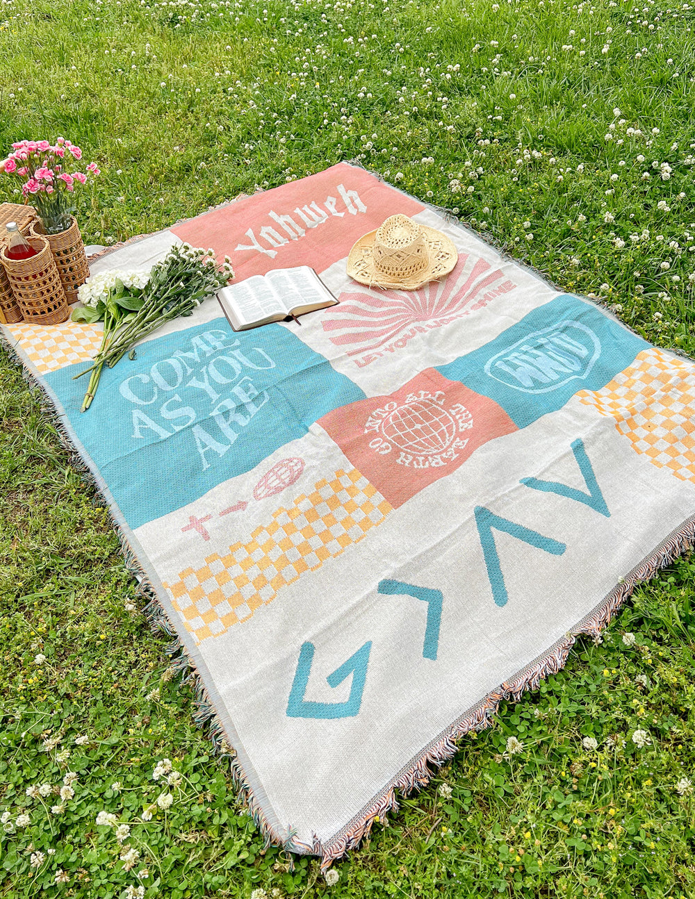 Elevated Faith Patchwork Throw Blanket - AVBL MRKT (1)