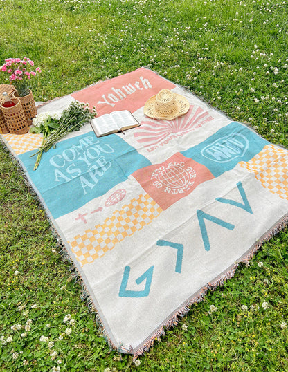 Elevated Faith Patchwork Throw Blanket - AVBL MRKT (1)