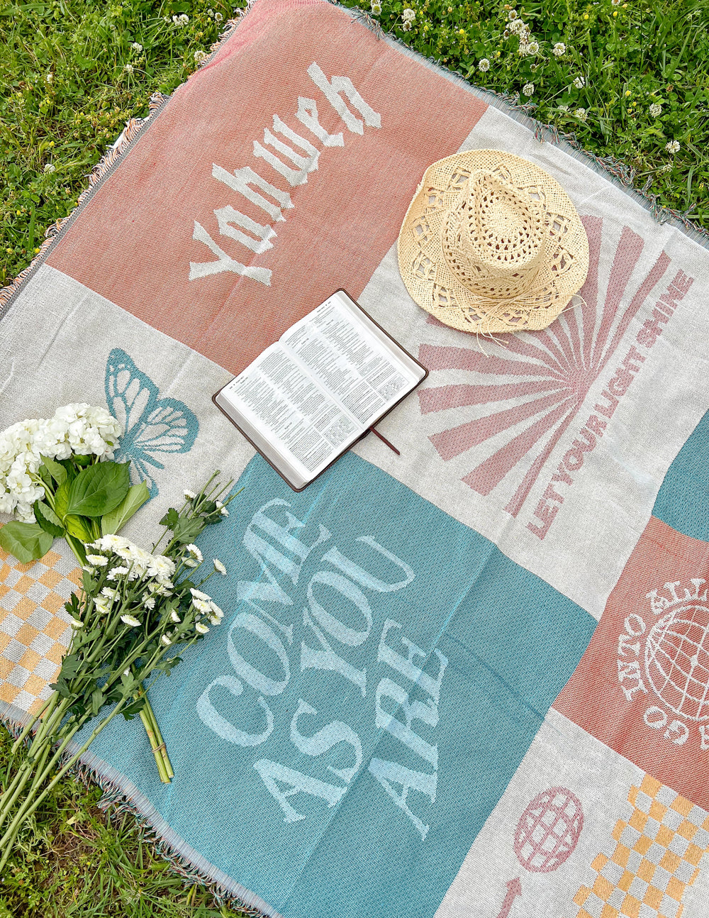 Elevated Faith Patchwork Throw Blanket - AVBL MRKT (2)