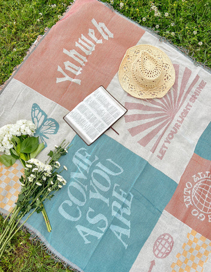 Elevated Faith Patchwork Throw Blanket - AVBL MRKT (2)