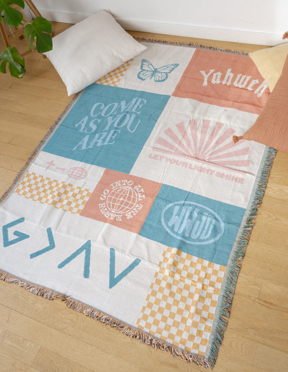 Elevated Faith Patchwork Throw Blanket - AVBL MRKT (5)