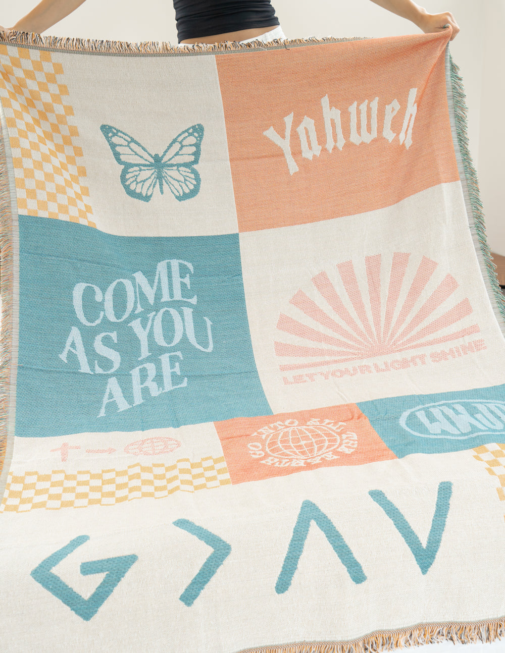 Elevated Faith Patchwork Throw Blanket - AVBL MRKT (7)