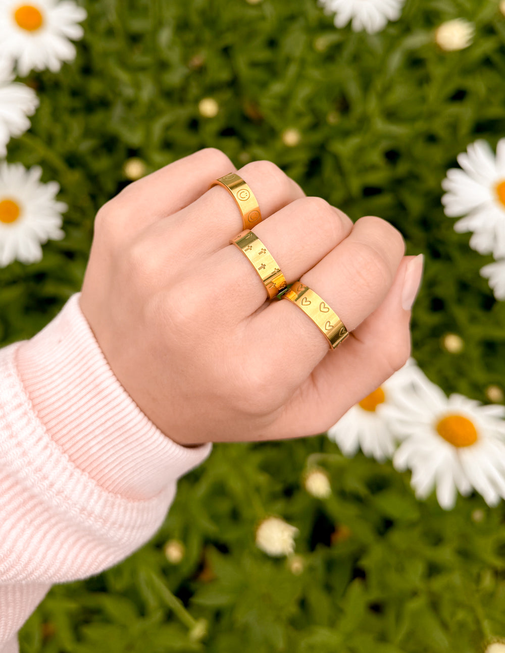 Elevated Faith Peace Engraved Ring Set - AVBL MRKT (2)