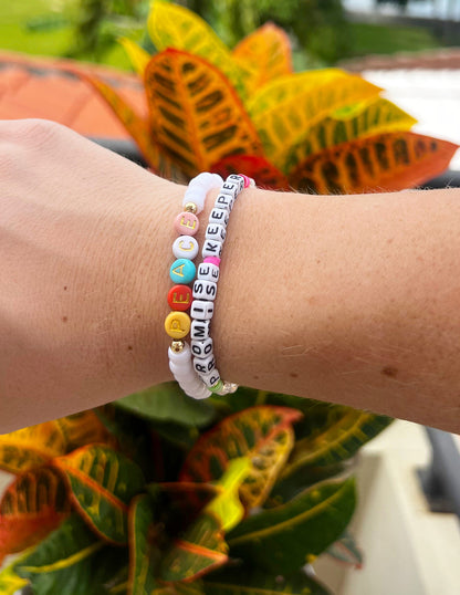 Elevated Faith Peace Multicolored Letter Bracelet - AVBL MRKT (2)