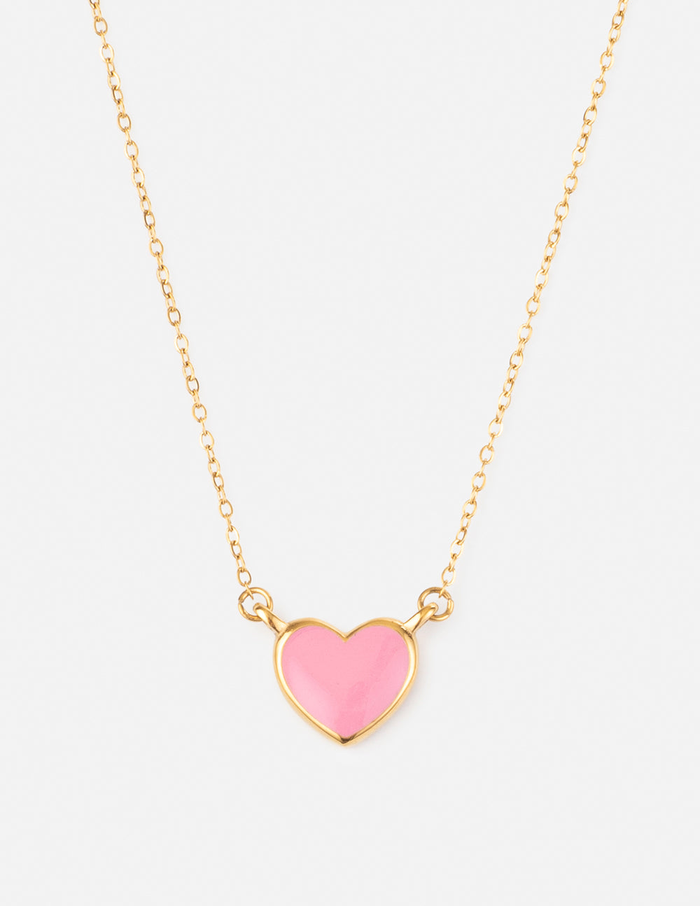 Elevated Faith Pink Enamel Heart Necklace - AVBL MRKT (1)
