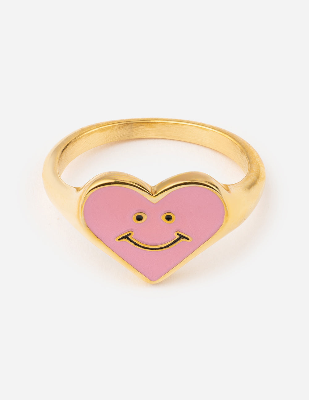 Elevated Faith Pink Enamel Smiley Heart Ring - AVBL MRKT (1)