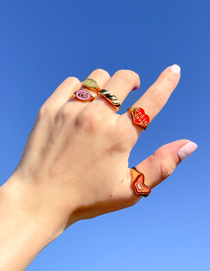 Elevated Faith Pink Enamel WWJD Ring - AVBL MRKT (2)