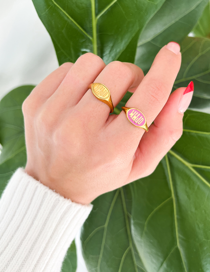 Elevated Faith Pink Enamel WWJD Ring - AVBL MRKT (3)