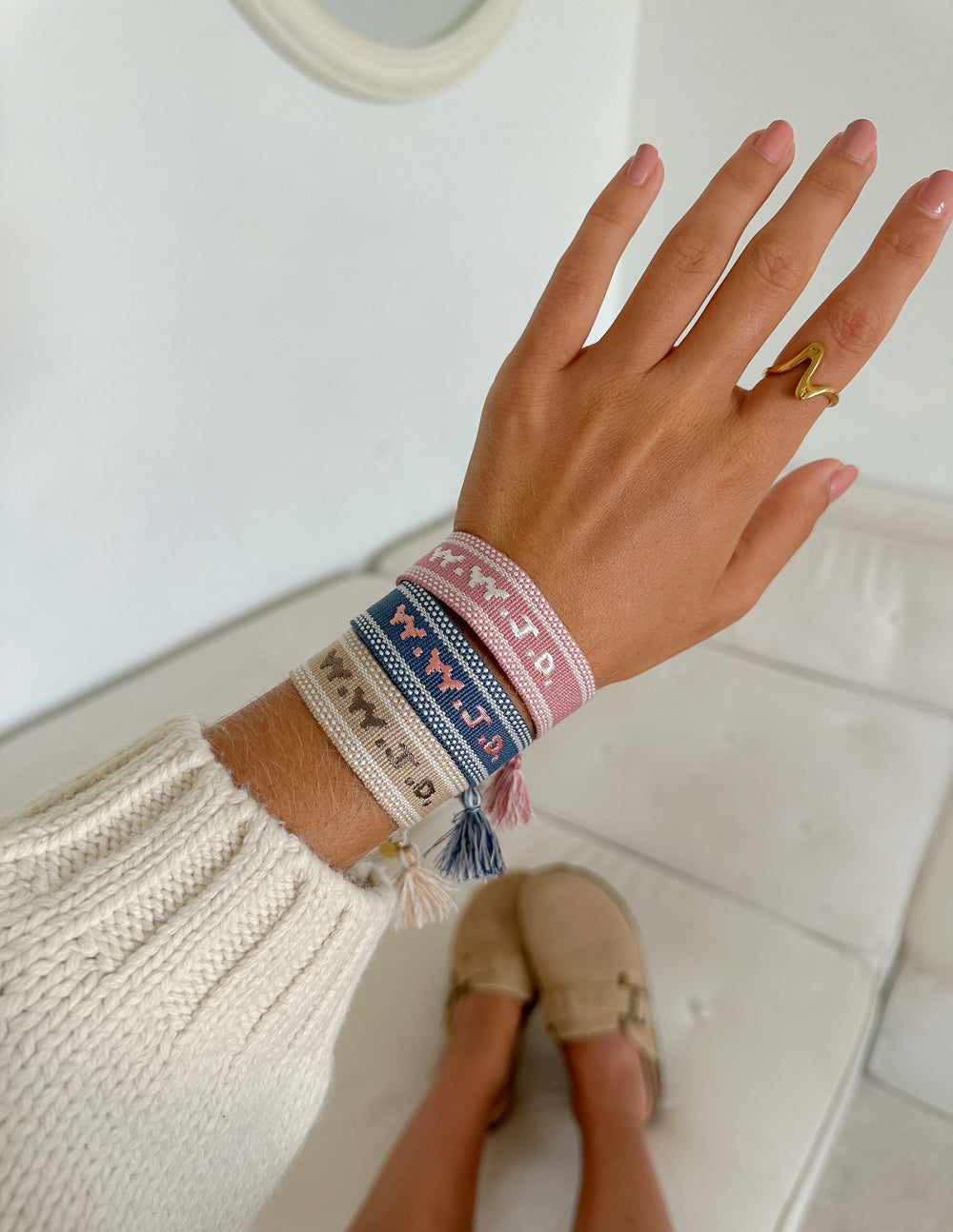 Elevated Faith Pink WWJD Embroidered Bracelet - AVBL MRKT (3)