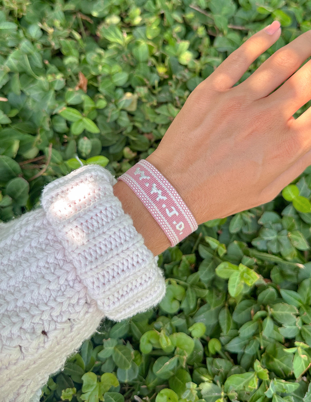 Elevated Faith Pink WWJD Embroidered Bracelet - AVBL MRKT (4)