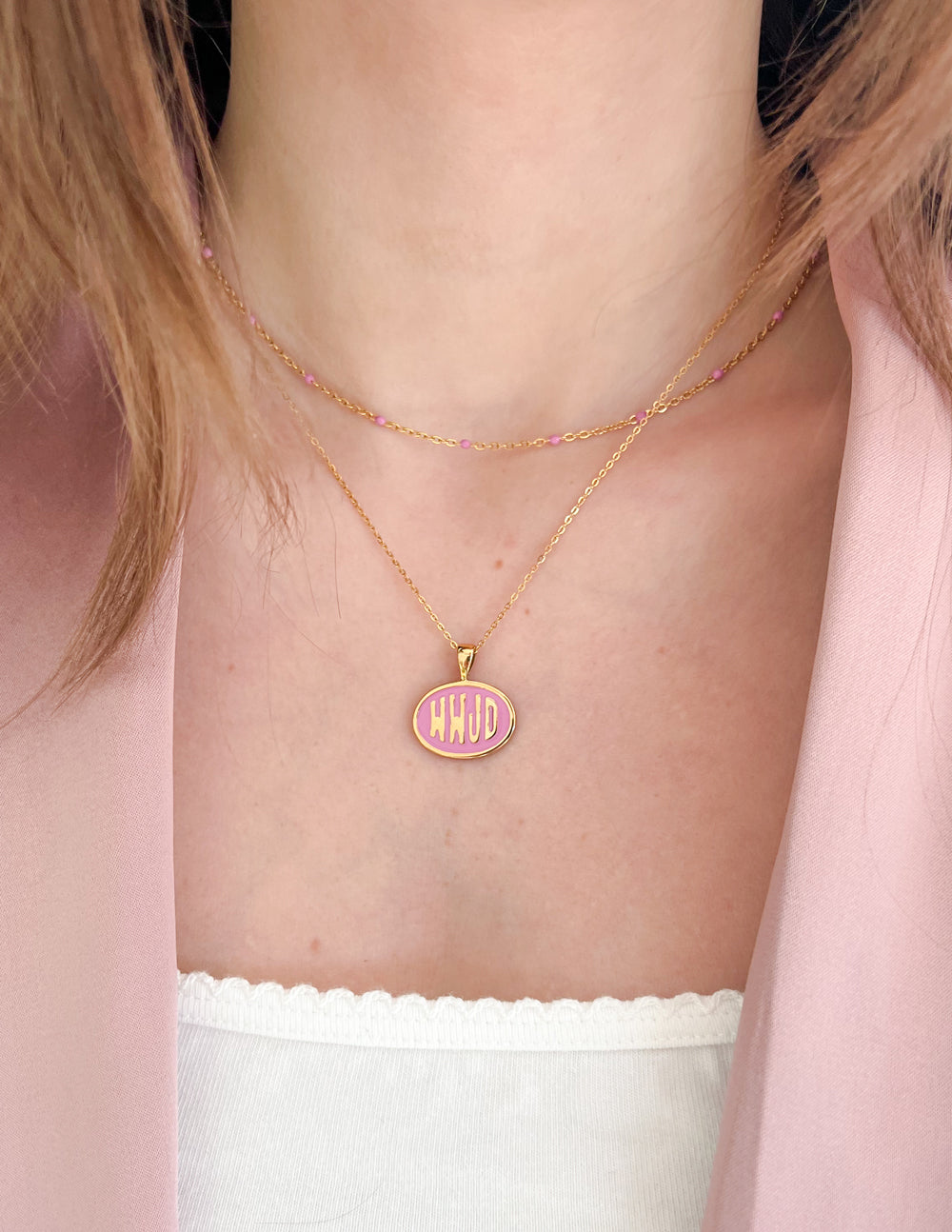 Elevated Faith Pink WWJD Necklace Set - AVBL MRKT (2)