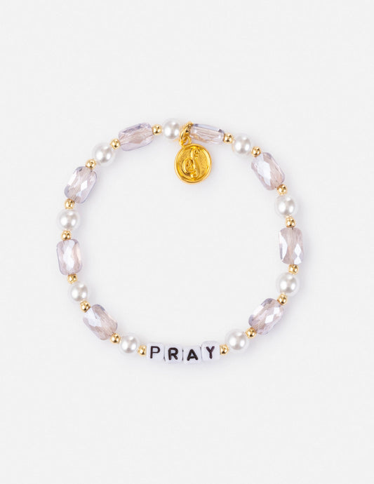 Elevated Faith Pray Pearl Letter Bracelet - AVBL MRKT (1)