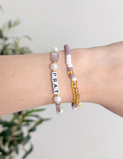 Elevated Faith Pray Pearl Letter Bracelet - AVBL MRKT (3)