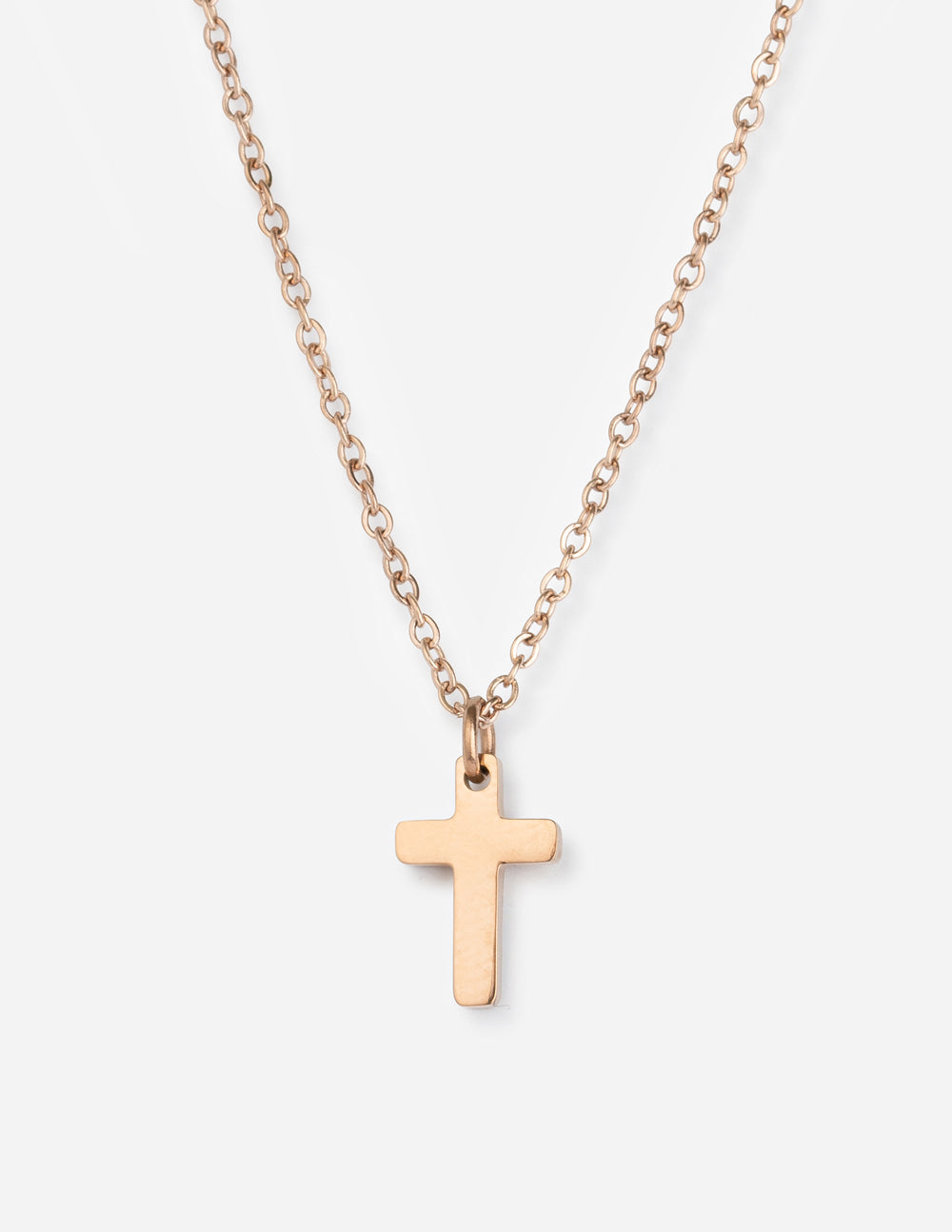 Elevated Faith Rose Gold Cross Necklace - AVBL MRKT (1)