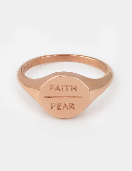 Elevated Faith Rose Gold Faith Over Fear Ring - AVBL MRKT (1)