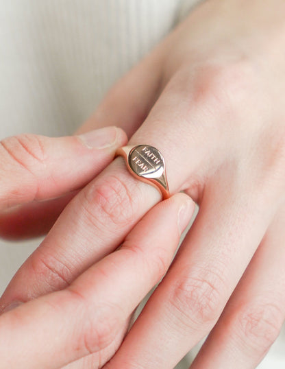 Elevated Faith Rose Gold Faith Over Fear Ring - AVBL MRKT (2)