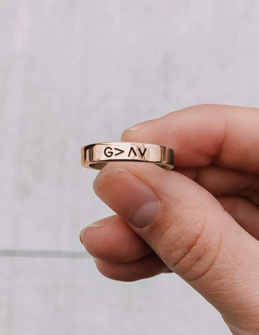 Elevated Faith Rose Gold Highs and Lows Ring - AVBL MRKT (2)