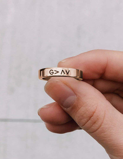 Elevated Faith Rose Gold Highs and Lows Ring - AVBL MRKT (2)
