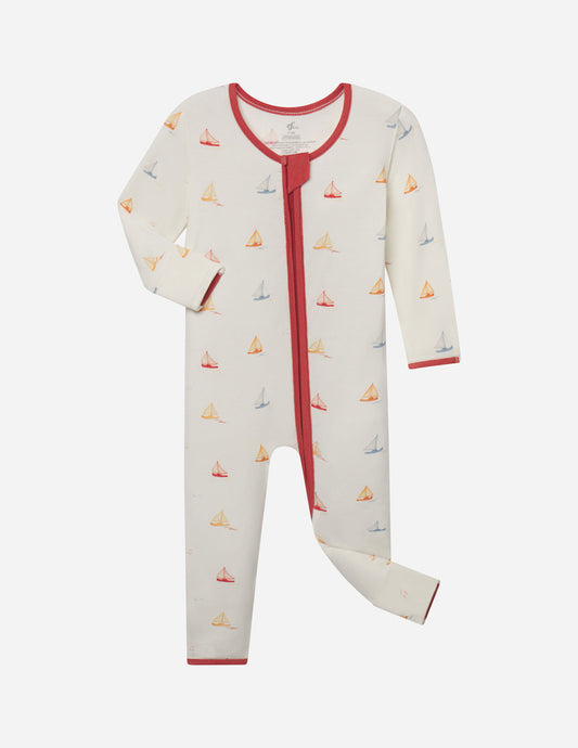 Elevated Faith Sailboat Bamboo Convertible Footed Onesie - AVBL MRKT (1)